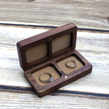 Walnut Wood Large Ring Box Necklace Bracelet Pendant Jewelry Box