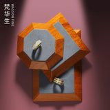 Wooden Microfiber Jewelry Display Stand - Customizable