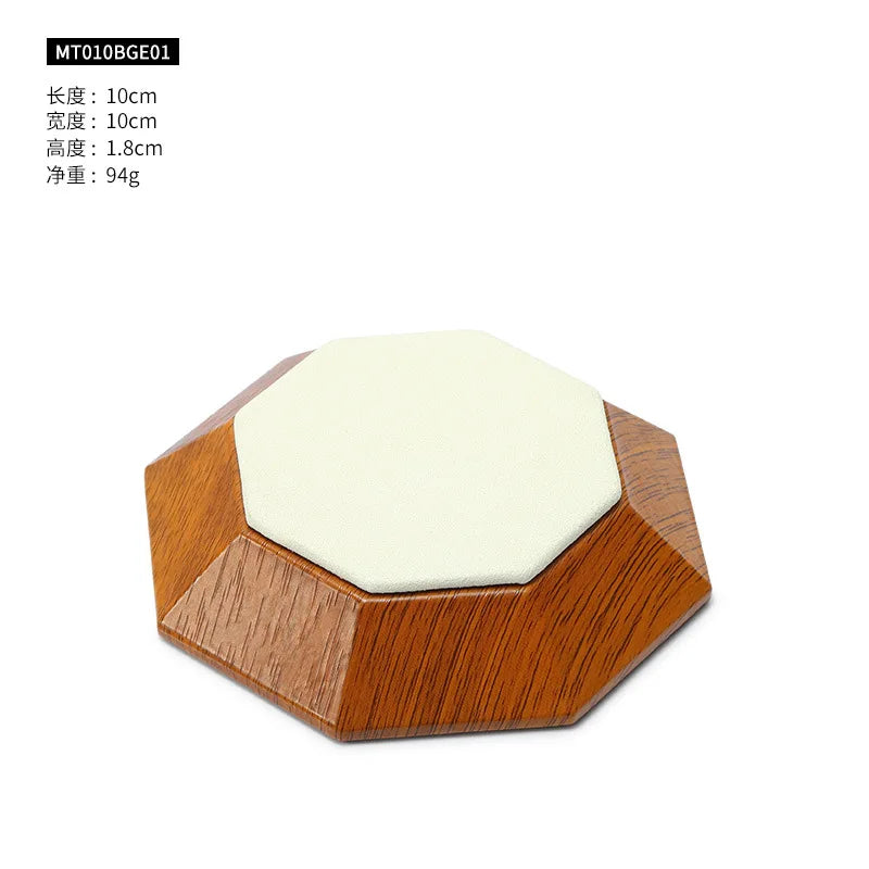 Wooden Microfiber Jewelry Display Stand - Customizable