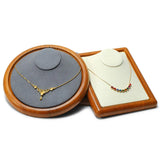 Wooden Microfiber Jewelry Display Stand - Customizable
