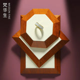 Wooden Microfiber Jewelry Display Stand - Customizable