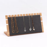 Wooden Necklace Display Stand Easel Bracelet Holder Pendant Jewelry Storage