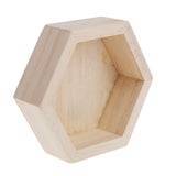 Wooden Necklace Jewelry Display Tray Hexagon Storage Box