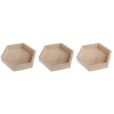 Wooden Necklace Jewelry Display Tray Hexagon Storage Box