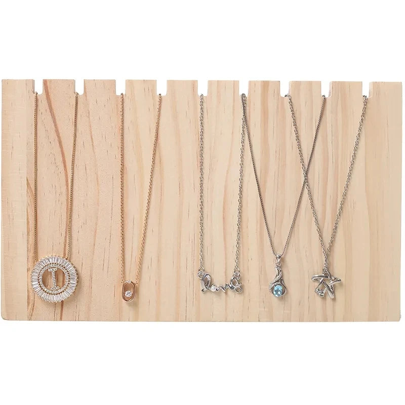 Wooden Necklace Jewelry Hanger Stand Organizer Holder Display