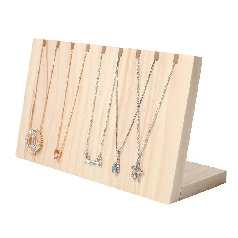 Wooden Necklace Jewelry Hanger Stand Organizer Holder Display