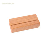 Wooden Numbers Photo Display Stand Walnut Business Card Holder