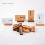 Wooden Numbers Photo Display Stand Walnut Business Card Holder