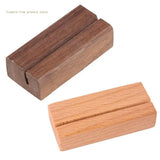 Wooden Numbers Photo Display Stand Walnut Business Card Holder