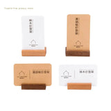 Wooden Numbers Photo Display Stand Walnut Business Card Holder