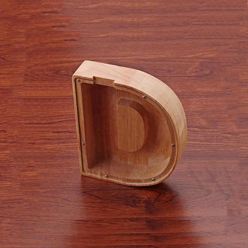 Wooden Piggy Bank Letter Decor for Wedding Fund Adults