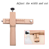 Adjustable Leather Strap Cutter with 5 Sharp Blades for Leathercraft DIY