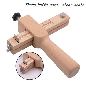 Adjustable Leather Strap Cutter with 5 Sharp Blades for Leathercraft DIY