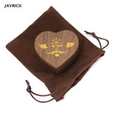 Wooden Heart Box Case for Ring Proposal Ceremony Gift