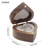 Wooden Heart Box Case for Ring Proposal Ceremony Gift