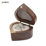 Wooden Heart Box Case for Ring Proposal Ceremony Gift
