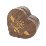 Wooden Heart Box Case for Proposal Engagement Wedding Ceremony Birthday Gift