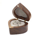 Wooden Heart Box Case for Proposal Engagement Wedding Ceremony Birthday Gift
