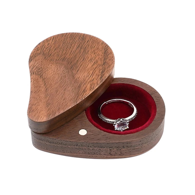 Walnut Wooden Ring Box for Wedding