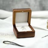 Wooden Ring Box Lover Wedding Original Wood Box for Propose Valentine