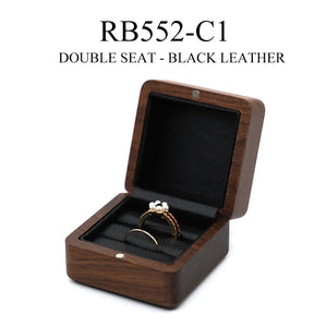 Wooden Ring Box Wedding Engagement Proposal Engraved Ring Bearer Anniversary
