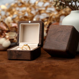 Wooden Ring Box Wedding Engagement Proposal Engraved Ring Bearer Anniversary