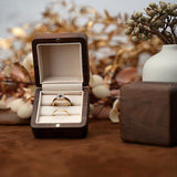 Wooden Ring Box Wedding Engagement Proposal Engraved Ring Bearer Anniversary