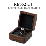 Wooden Ring Box Wedding Engagement Proposal Engraved Ring Bearer Anniversary