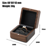 Wooden Ring Box Wedding Engagement Proposal Engraved Ring Bearer Anniversary
