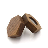Wooden Ring Box with Velvet Lining Single Ring Storage Chest