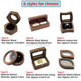 Wooden Ring Box with Velvet Lining Single Ring Storage Chest