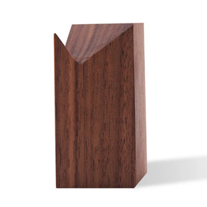 Wooden Ring Holder Walnut Wood & Brass Stand Perfect Gift Men Women Engagement