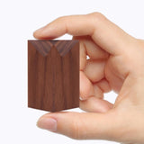 Wooden Ring Holder Walnut Wood & Brass Stand Perfect Gift Men Women Engagement