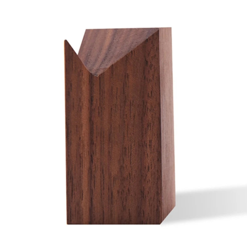 Wooden Ring Holder Walnut Wood & Brass Stand Perfect Gift Men Women Engagement