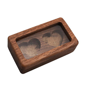Wooden Ring Organizer Jewelry Container Display Box