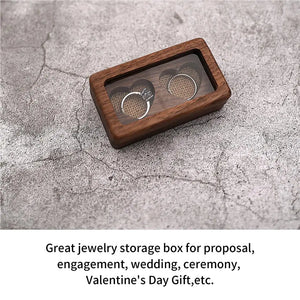 Wooden Ring Organizer Jewelry Container Display Box