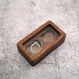 Wooden Ring Organizer Jewelry Container Display Box