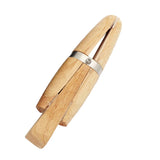 Wooden Ring Wire Clamp with Leather Tip Inserts