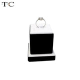 Wooden Ring Holder Stand with Diamond Decoration