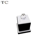 Wooden Ring Holder Stand with Diamond Decoration