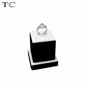Wooden Ring Holder Stand with Diamond Decoration