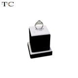 Wooden Ring Holder Stand with Diamond Decoration