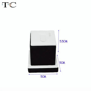 Wooden Ring Holder Stand with Diamond Decoration