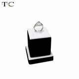Wooden Ring Holder Stand with Diamond Decoration