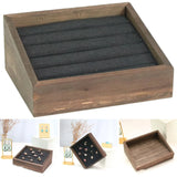 Wooden Rings Display Stand Jewelry Storage Showcase Holder Organizer