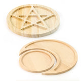 Wooden Earring Organizer Moon Sun Star Box Display Stand