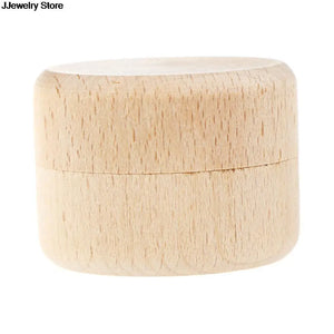 Vintage Wooden Round Storage Ring Box