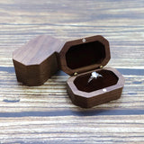 Wooden Rustic Wedding Ring Box Jewelry Organizer Gift Case
