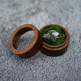 Wooden Rustic Wedding Ring Box Jewelry Organizer Gift Case