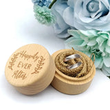 Rustic Wood Ring Box Holder Engagement Engraving Rings Box